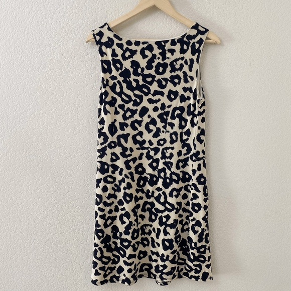 ⭐️SALE⭐️ LOFT Sleeveless Dress Size Medium Tan Black Animal Print - Picture 4 of 4